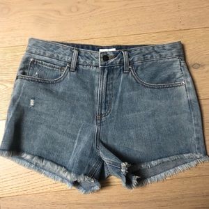 boyfriend style jean shorts